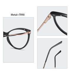Fashion Cat Eyes Glasses Frame Tr90 Anti-Blue Glasses Ladies Trend Ins Style Eyeglasses Frames For Women