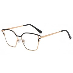 Special Design Gold Metal Frame Cat Eye Style Anti Blue Light Eyeglasses Optical Frame