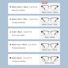 Glasses Business Square Titanium Eyeglass Frame Ultra-Lightweight Frame Replaceable Lenses
