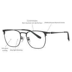 Hot Sale Fashion Titanium Frames Optical Glasses Glass Frame Spectacles Custom Glasses