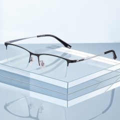 New Product Recommendation Half Frame Titanium Optical Frame Super Light Business Thin Border Eyeglasses Frames