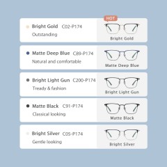Professional Factory Designer New Pure Titanium Half Frame Optical Glasses Ultralight Business Glasses