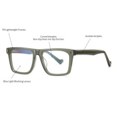 Wholesale Hot Square Frame Optical Eyeglasses Frames Acetate Eyewear Men Women Reading Glasses