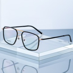Square Titanium Optical Lens Glasses Frame Men'S Myopia Women'S Blue Light Blocking Metal Eyewear