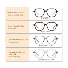 New Acetate Frame Glasses Fashion Large Frame Men'S And Women'S Anti-Blue Light Glasses