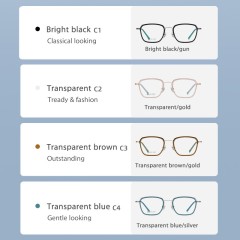 Titanium Alloy Glasses Men'S Trend Anti-Blue Light Anti-Radiation Eye Frame Women Can Match The Luminosity