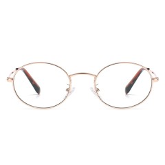 Glasses Round Metal Frame Lens Ladies Glasses Can Be Matched With Myopia Anti Blue Light Glasses
