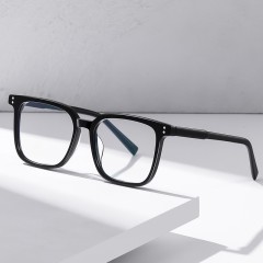 Factory Wholesale Acetate Glasses Frame Square Spectacle Frame Anti-Blue Light Glasses