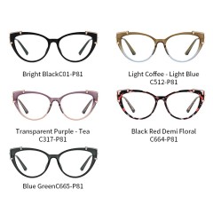 Women Cat Eye Glasses Blue Light Frame Blocking Glasses Blue Light Glare Blocking Eyewear Frame