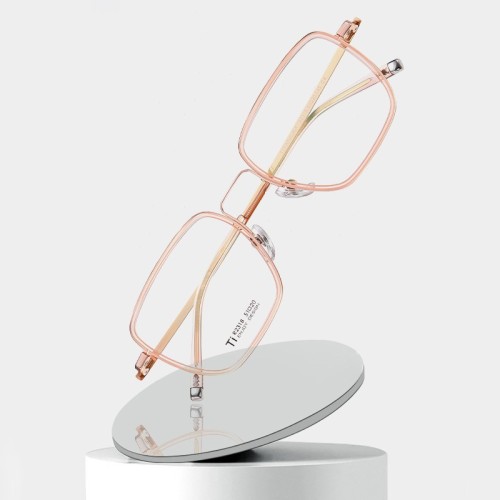 Acetate &Titanium Eyewear Fashion Custom Logo Glasses High Quality Frame Glasses