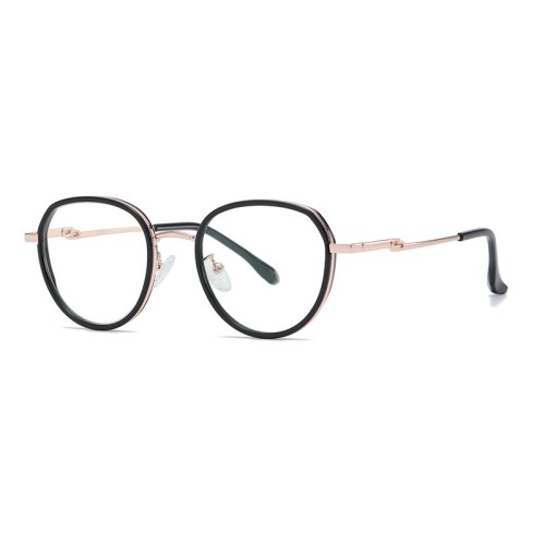 New Round Frame Retro Literary Glasses Frame Glasses Anti-Blue Light Transparent Lens Glasses