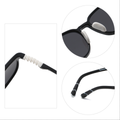 Soft Silicone Tr90 Kids Sunglasses Classical Rectangle Sun Glasses