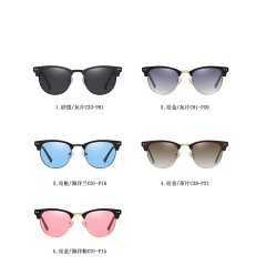 The 2022 Latest Fashion Half Rim Polarized Custom Logo Sunglasses For Unisex