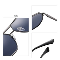 Classic Metal Frame Men Anti-Glare Sun Glasses Outdoor Fishing Driver With Sunglasses