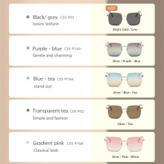 High Fashion Newest Italian Design Fancy Sunglasses Ladies Luxury Metal Driving Eyeglasses Men'S Uv400 Sunglasses For Women