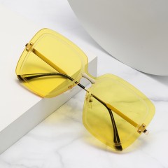Wholesale Fashion Oversized Frame Uv Protection Sunglasses Unisex Metla Sunglasses