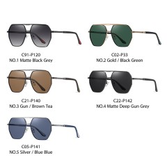 Retro Big Frame Pilot Polarized Sunglasses Men Drive A Car Fashion Shades Uv400 Sunglasses