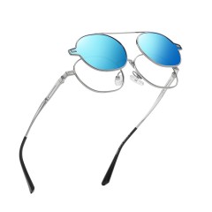 Custom Logo Two In One Geometric Polarized Sunglasses Women Magnetic Sunglasses Glasses Wholesale
