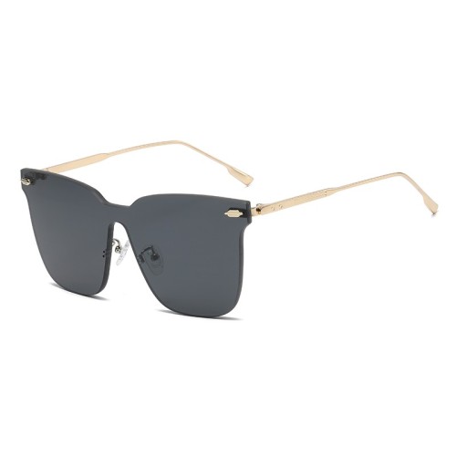 Sun Glasses Frameless Women'S Trendy One-Piece Lens Uv400 Resistant Shades Sunglasses