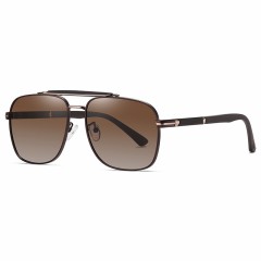 Luxury Shades Metal Square Visor Sunglasses Trendy Aviation Private Label Sunglasses For Gentleman