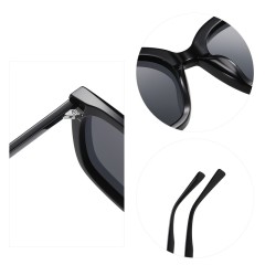 Wholesale Round Shape Vintage Retro Unisex Fashion Unisex Uv400 Square Polarized Acetate Sunglasses
