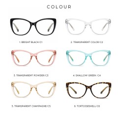 Ready Stock Korean Cat Eye Custom Made Glasses Anti-Blue Light Optical Frames For Ladies Women