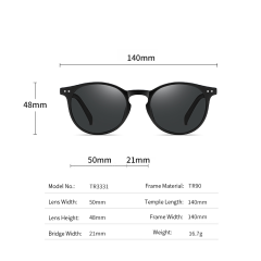 Retro Round TR90 Gradient Classical Sunglasses