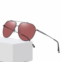 Polygon Oversized Shades Metal Protection Sunglasses
