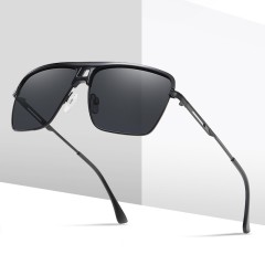 UV400 TR & Metal Square Flat Top Shades Sunglasses