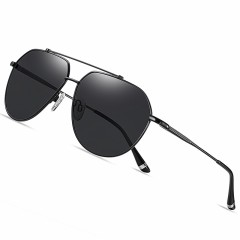 Polygon Oversized Shades Metal Protection Sunglasses