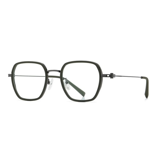 Hot Retro Fashion Reading Glasses Multilateral Eyeglass Frame Ultra-Light Tr+Metal Anti-Blue Light Glasses