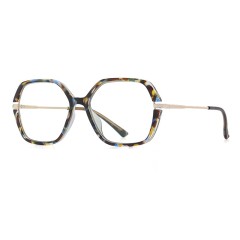 Fashion Clear Glasses Frame Anti-Blue Light Eyewear Tr90 Metal Eyeglasses Optical Frames