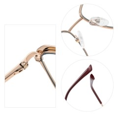 Eyeglasses Wholesale Cat Eye Metal Frames Cat Eye Spectacle Glasses Anti Blue Light Optical Frame Women