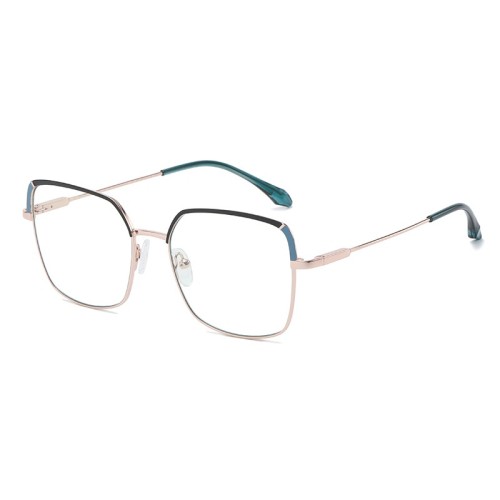 Glasses Supplier Metal Optical Eyewear Frame Square Women Ultralight Blue Light Blocking Glasses