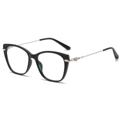 Optical Computer Eye Glasses Tr90+Metal Frame Anti Blue Light Glasses Blocking For Women Cat Eye Eyeglasses Frames