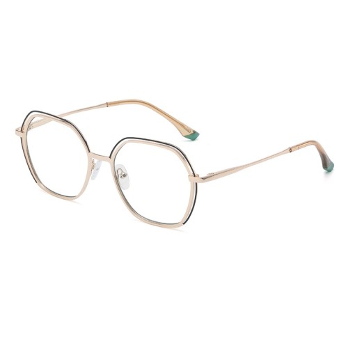 Metal Frame Spring Hinge Anti-Blue Light Glasses Female Uv400 Square Lens Optical Women Eyewear