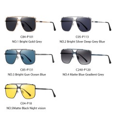 High Quality Hot Selling Metal Sun Glasses Polarized Sunglasses Double Bridge Fashion Men'S Driving Sunglasses
