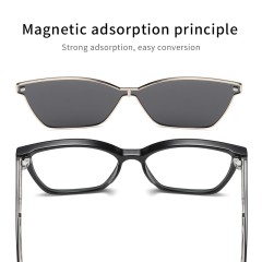 Custom Logo Fashion Butterfly Frame Glasses Tr90 Frame Sunglasses Clip On Eyeglasses Unisex