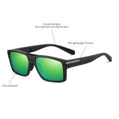 Sunglasses Tr90 Square Frame Unisex Fashion Style Driving Uv400 Polarized Retro Sun Protection