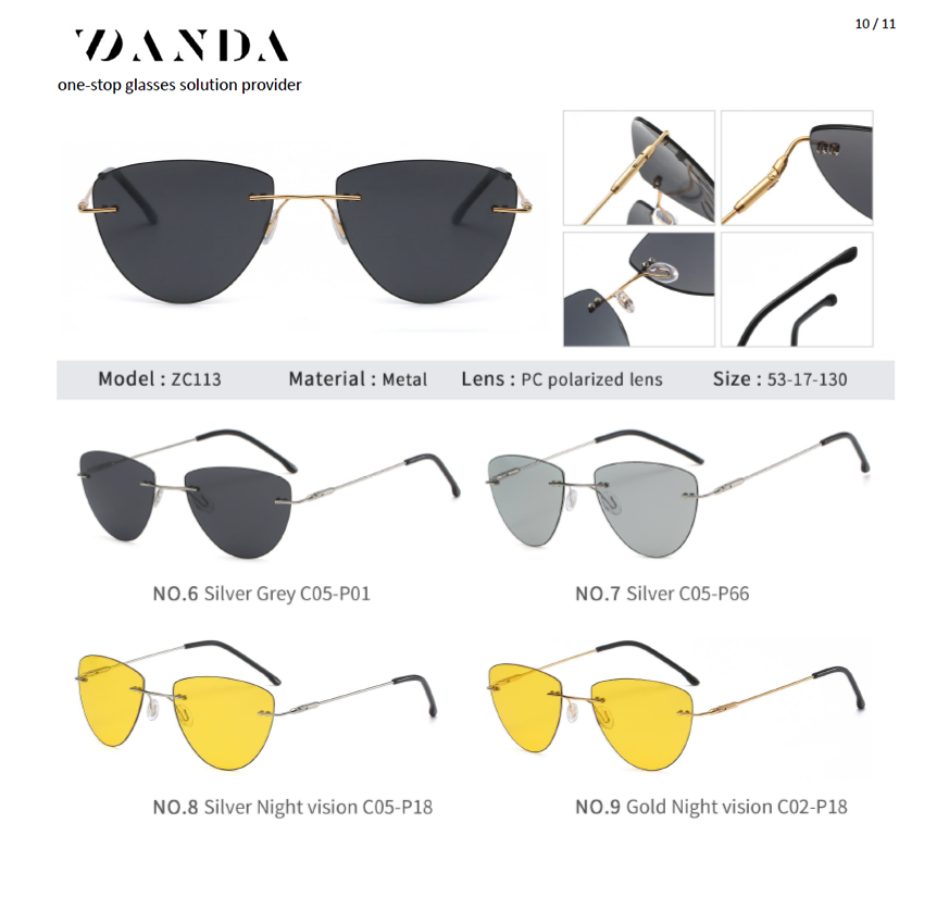 ZC Series Metal &amp; Plastic Sunglasses