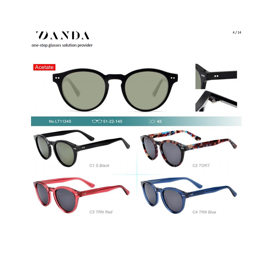 pdf. Round Pure Acetate Sunglasses