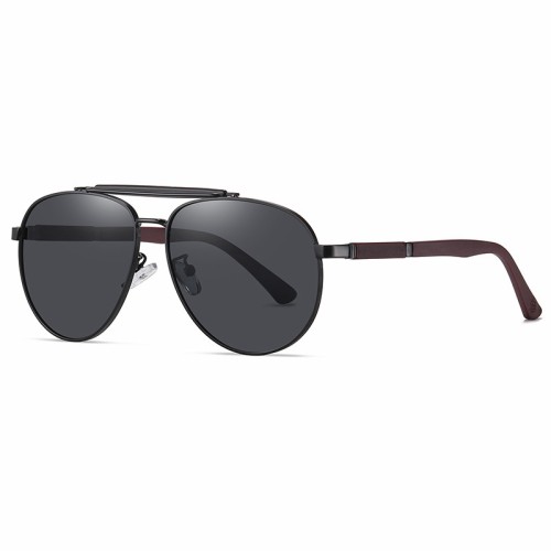 Classic Polarized Brand Logo Sunglasses Aviation Strong Metal Bridge Frame Design Sunglasses