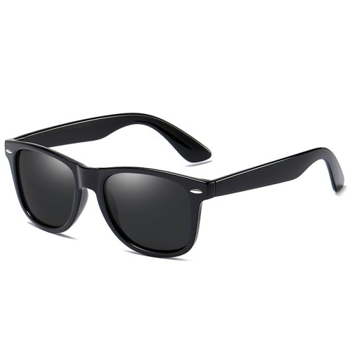 Matte Color Style Vintage Plastic Square Unisex Polarized Sunglasses