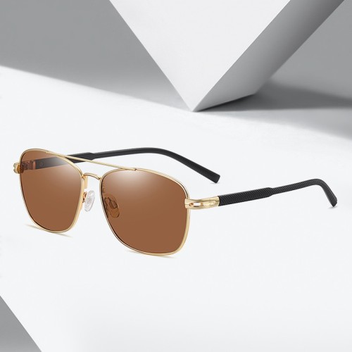 Double Bridge Rectangle Square Wide Frames Sunglasses