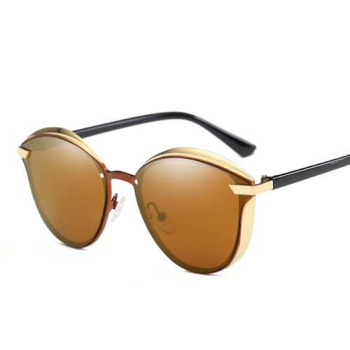 Hot Fashion Mirror Lenses Tac Polarized Round Retro Sunglasses Women