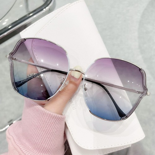 Women Luxury Glasses Gradient Lens Polarized Oversized Sun Glasses Frames Eye Protect Square Sunglasses