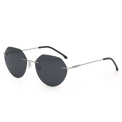 Italy Design Light-Weight Rimless Sunglasses Photochromic Lens Outdoor Sunglasses For Women