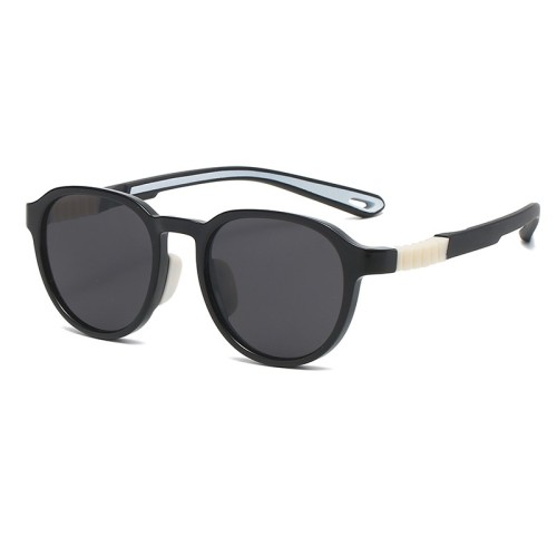 High Quality Flexible Round Frame Detachable Temple&amp;Nose Pad Colorful Children'S Sunglasses