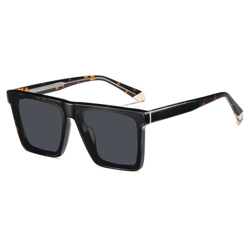 Brand Custom Acetate Sunglasses Men'S Large Face Sun Protection Polarized Sunglasses