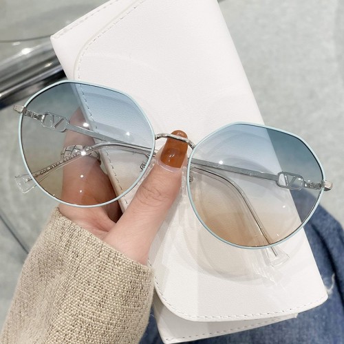Fashion Square Sunglasses Gradient Lens Newest Metal Frame Sunglasses Italy Uv400 Polarized Glasses